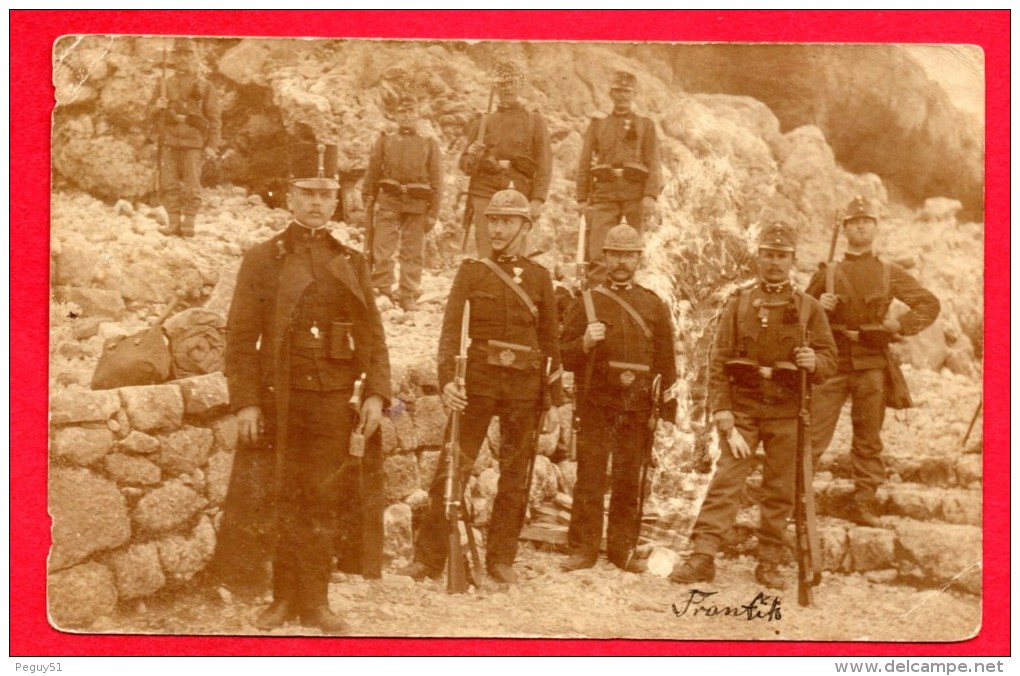 Carte-photo. Officiers Et Soldats Austro-hongrois.1909 - Regimente