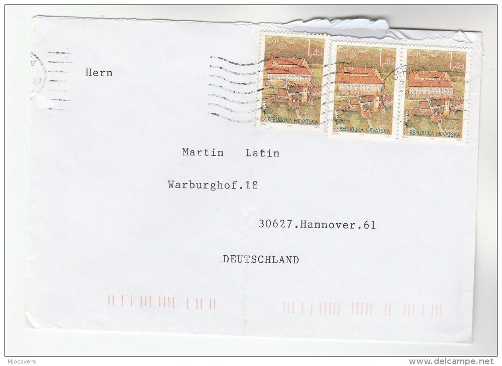 1997 CROATIA COVER Stamps 3x 1.40 Cakovek To Germany - Croatia