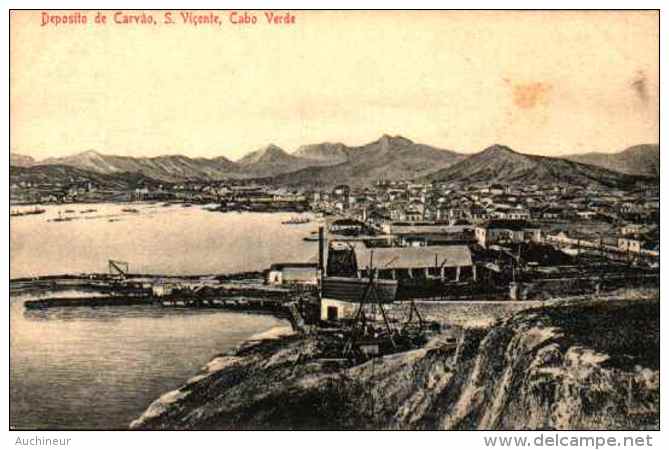 Deposito De Carvão - S Vicente, Cabo Verde (légende Rouge - Cap Vert