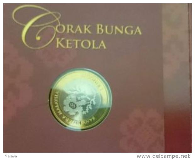 Malaysia 2005 1 Ringgit   Songket The Regal Heritage Nordic Gold BU Coin Card - Malaysia