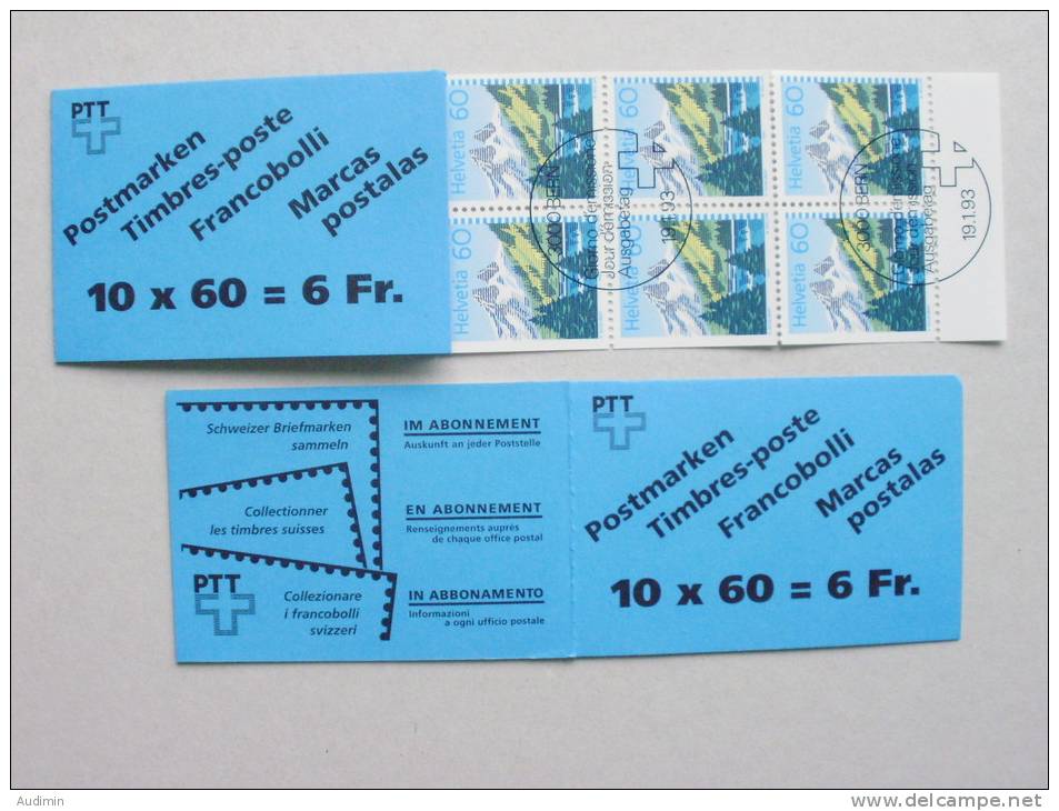 Schweiz 1489 C MH 0-94 Oo Booklet 0-94 Oo Used, Bergsee - Carnets