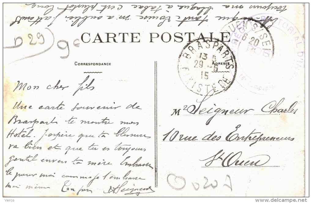 Carte Postale Ancienne De BRASPARTS - Autres & Non Classés