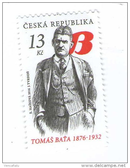 Year 2016 - Tomas Bata, World Renowned Entrepreneur In The Shoemaking, 1 Stamp, MNH - Unused Stamps