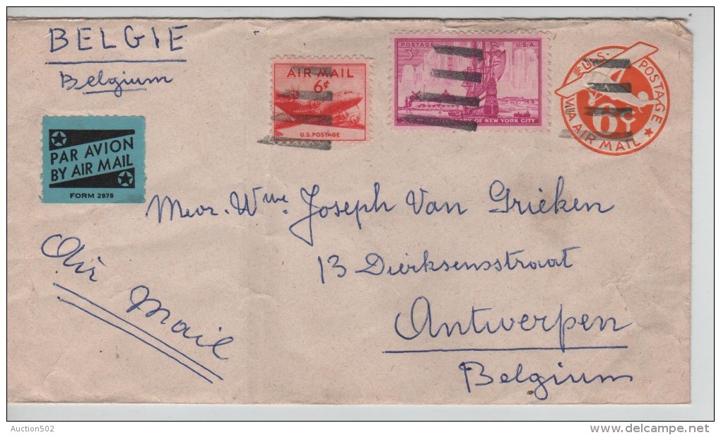 USA Air Mail Cover Written From Ponape East Caroline Islands To Liège Belgium PR3322 - Lettres & Documents