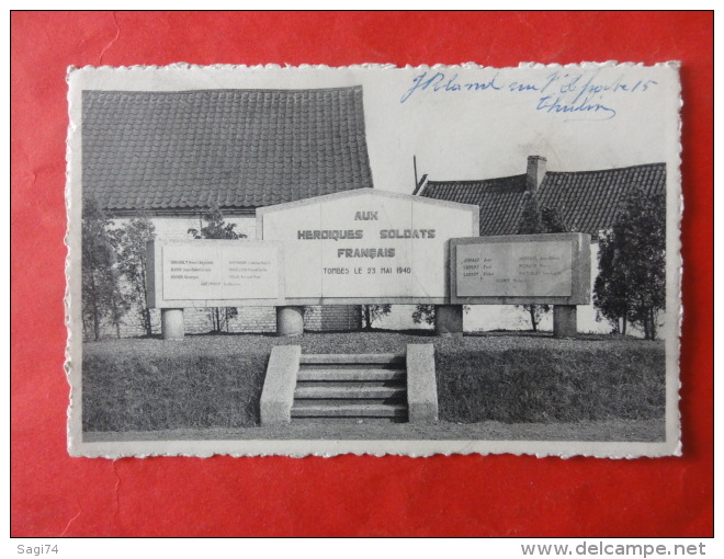 Hensies / Thulin, " Monument En Français " 1952 - Hensies