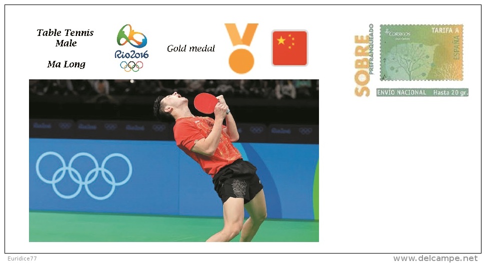 Spain 2016 - Olympic Games Rio 2016 - Gold Medal Table Tennis Male China Cover - Otros & Sin Clasificación