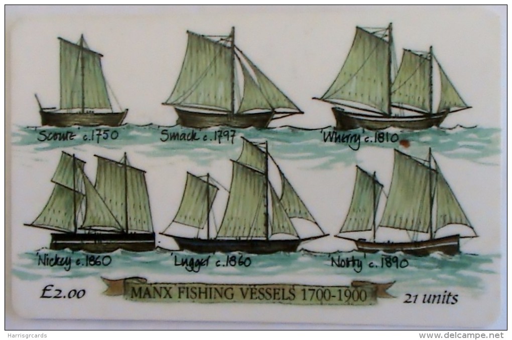 ISLE OF MAN - Manx Fishing Vessels, Tirage 10000, Used - Isle Of Man