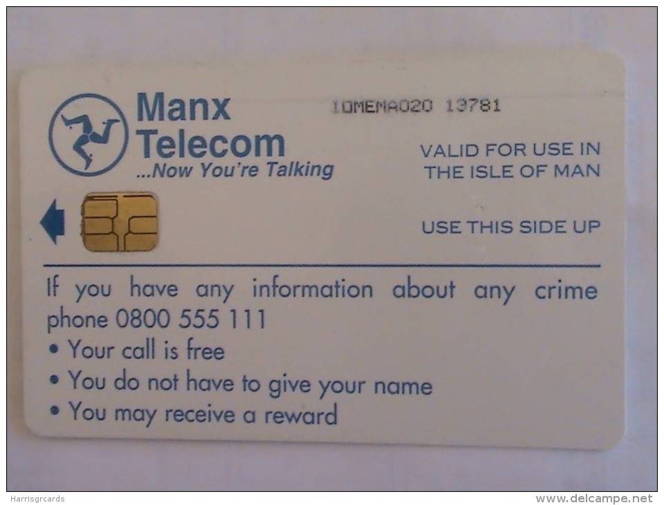 ISLE OF MAN - Crimestoppers, Tirage 10000, Used - Isle Of Man