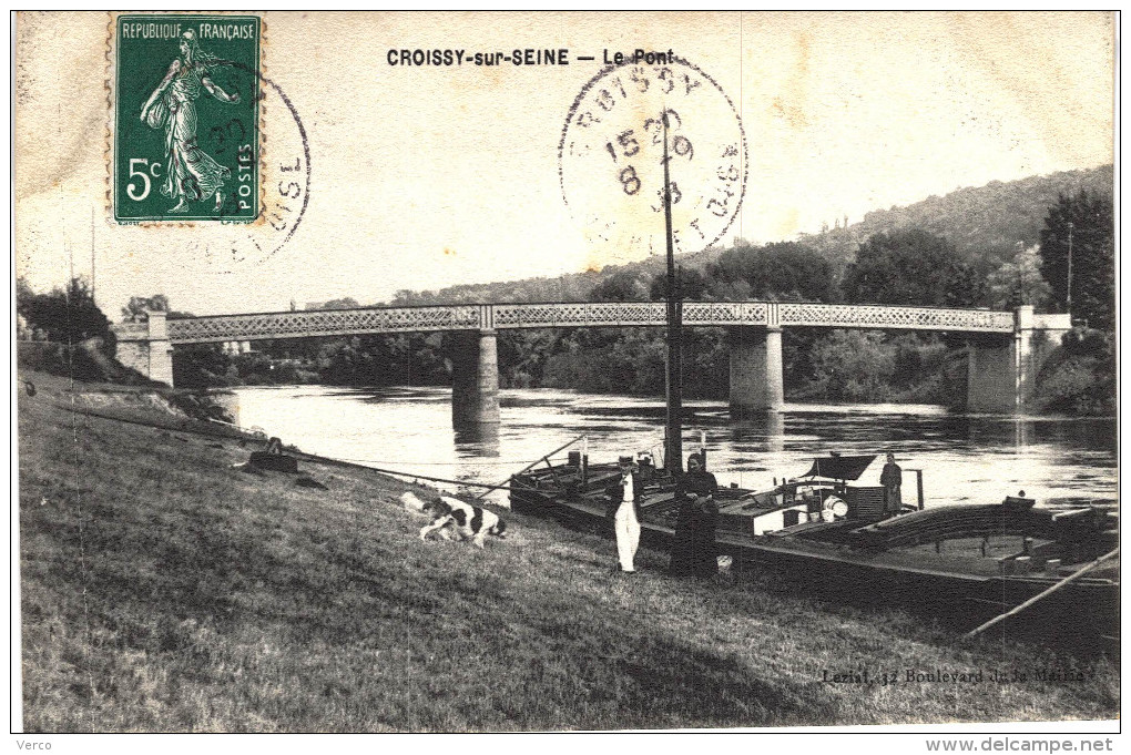 Carte Postale Ancienne De CROISSY SUR SEINE - Croissy-sur-Seine