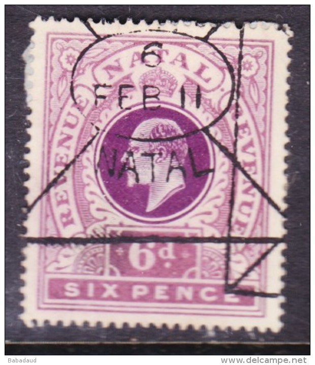 South Africa : Natal, 1910,  EVIIR  6d Revenue - Revenue Stamp,used - Natal (1857-1909)