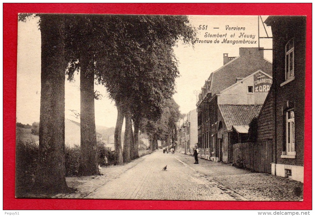 Verviers. Stembert Et Heusy. Route De Mangombroux .  Pub Cigarettes Zora - Verviers