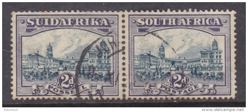 South Africa 1938, 2d Blue And Violet,horizontal Pair, Used, - Used Stamps