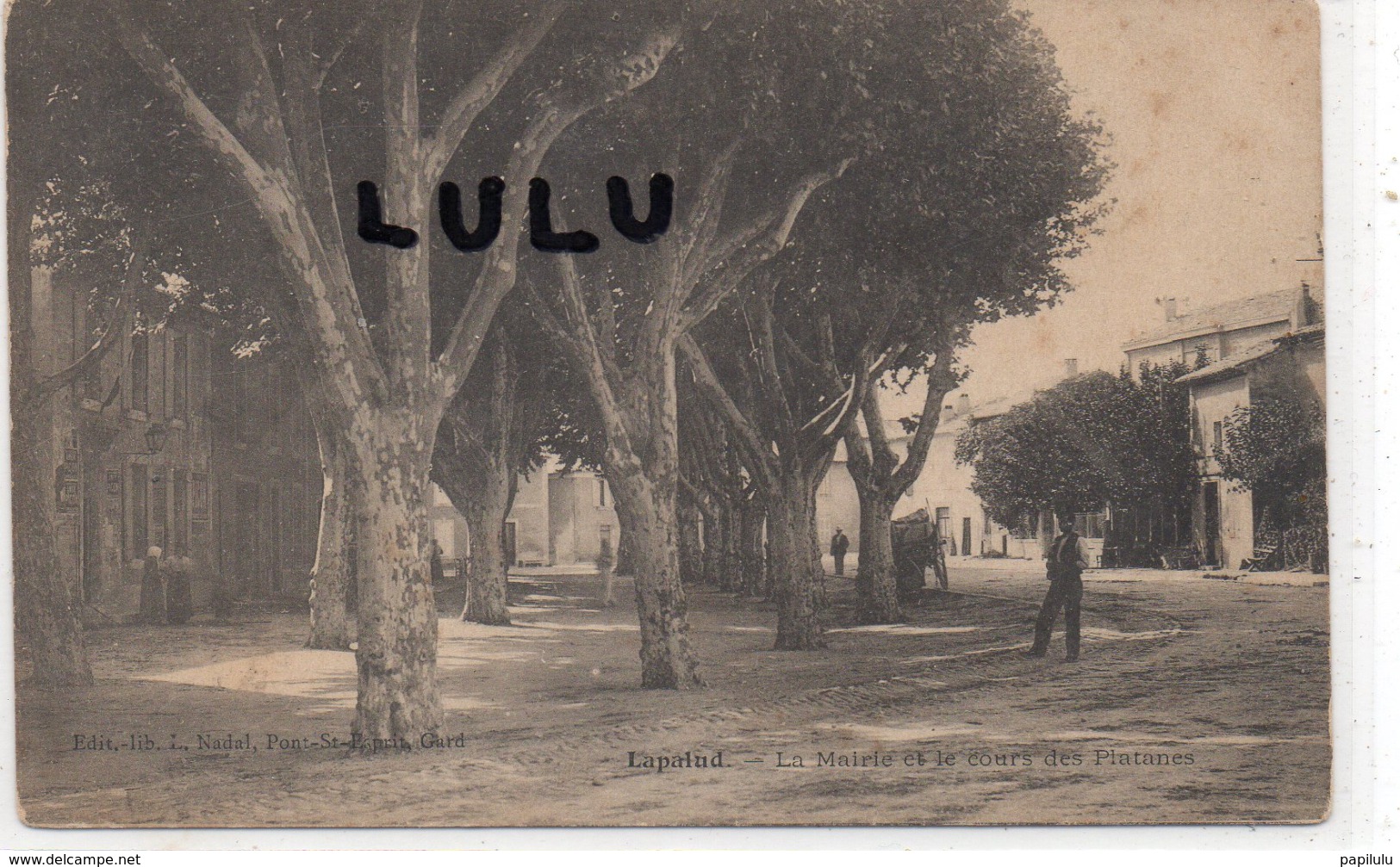 DEPT 84 : Lapalud , La Mairie Et Le Cours Des Platanes - Lapalud