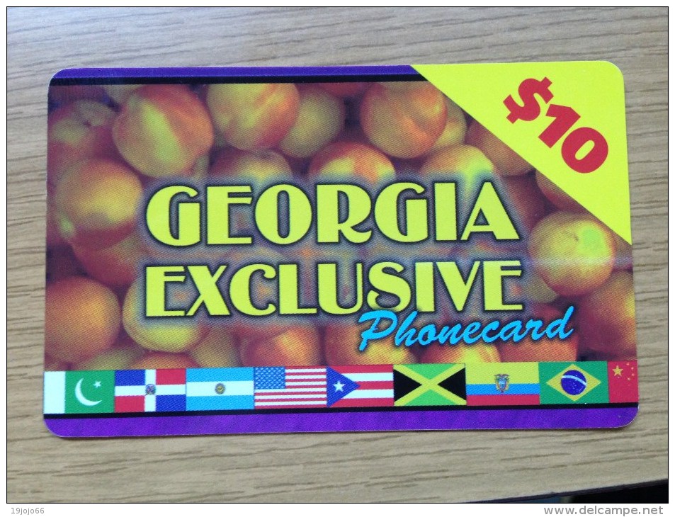 Rare Prepaid  Card  - USA Georgia Exclusive 10$    -fine  Used - - Autres & Non Classés