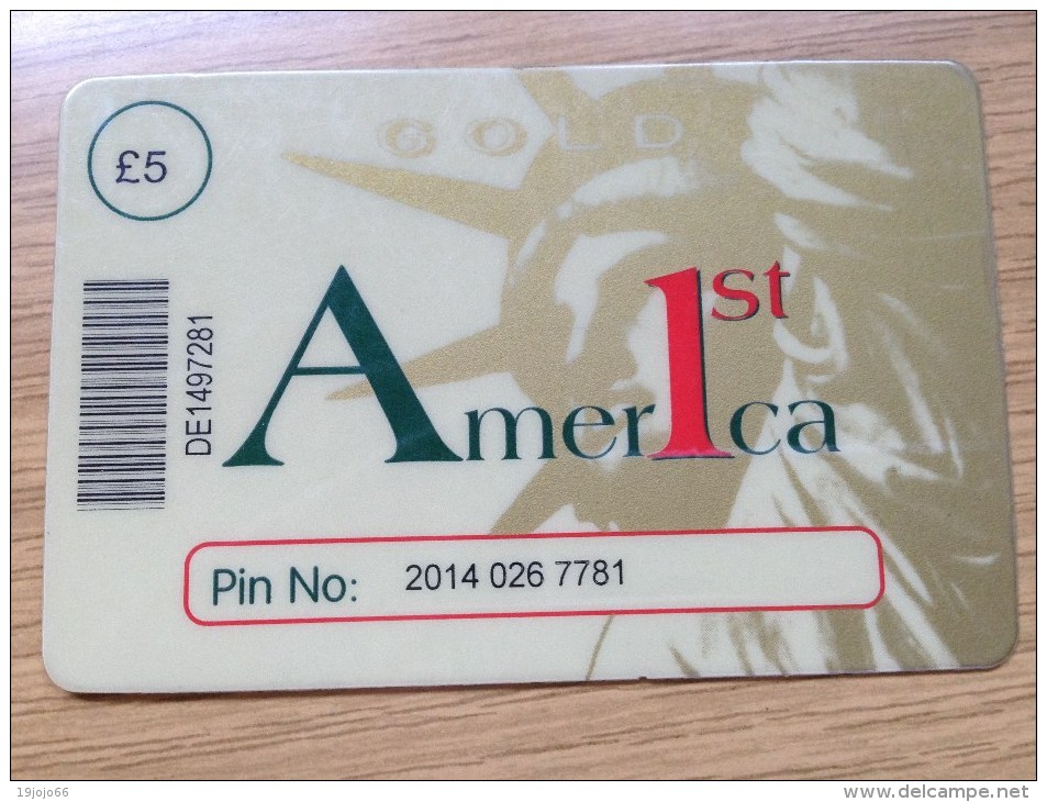 Rare Prepaid  Card  - 5 Pound - America  1st.  - Used - Sonstige & Ohne Zuordnung