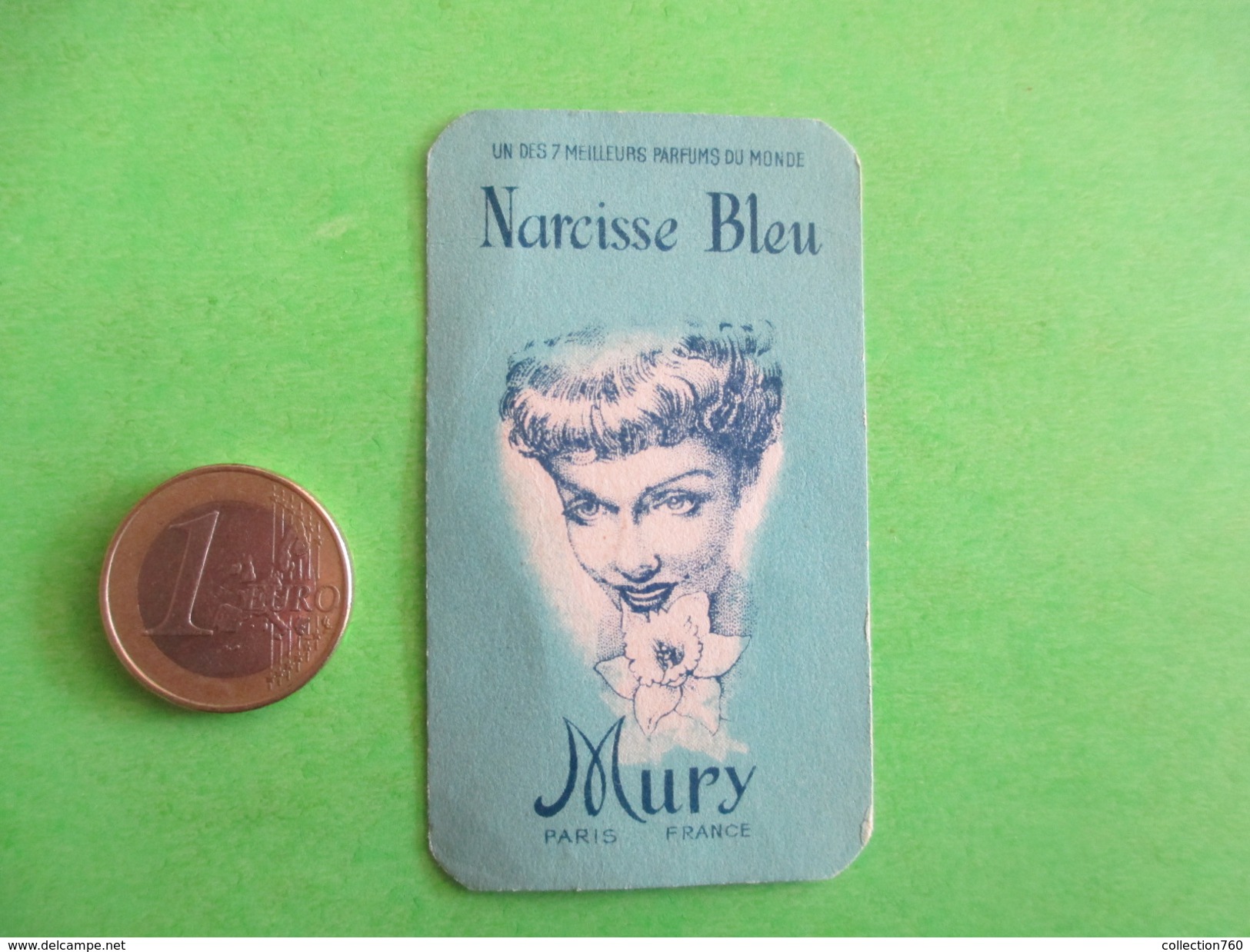 MURY - NARCISSE BLEU - Carte Parfumée - Anciennes (jusque 1960)