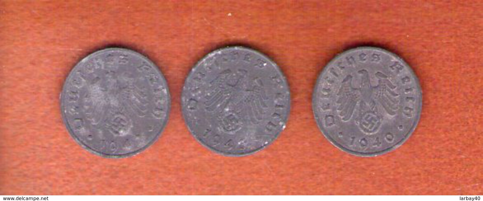 3 Piece Allemagne 1 REICHS Pfennig - 1 Reichspfennig