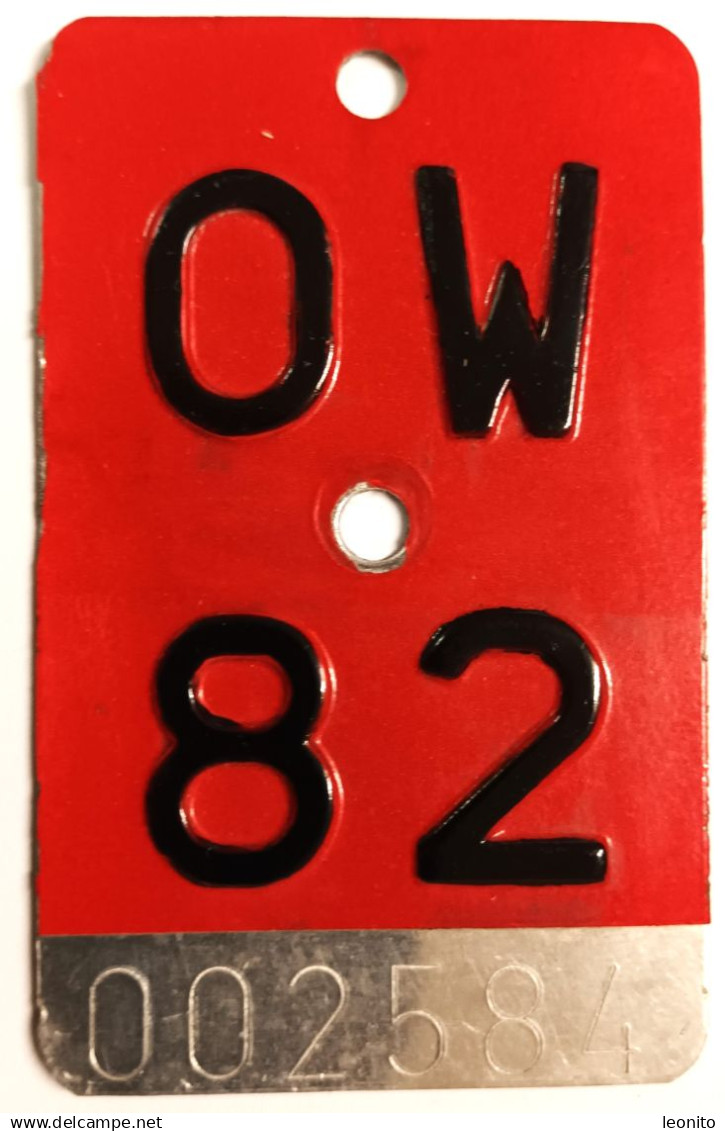 Velonummer Obwalden OW 82 - Number Plates