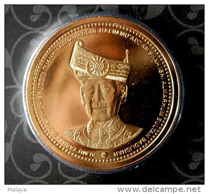 Malaysia 2012 1 Ringgit Coin Installation  Agong Sultan Kedah Nordic Gold (B.U) Commemorative Coin - Malesia