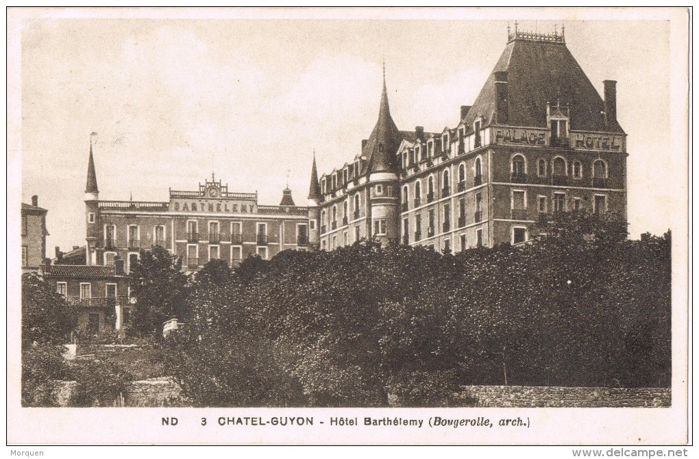 18960. Postal COMBROONDE (Puy De Dome) 1936. Vista Chatel Guyon, Horel Barthelemy - Cartas & Documentos