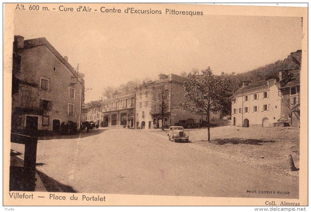 VILLEFORT PLACE DU PORTALET AUTOMOBILE - Villefort