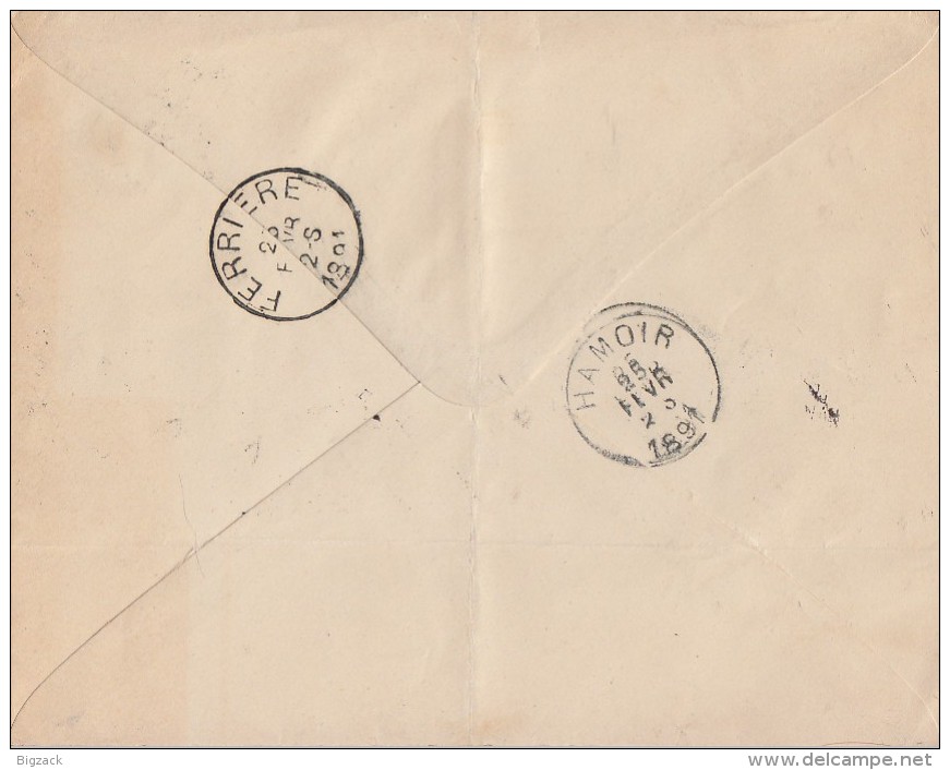 Belgien GS-Umschlag Spa 25.2.1891 - Enveloppes-lettres