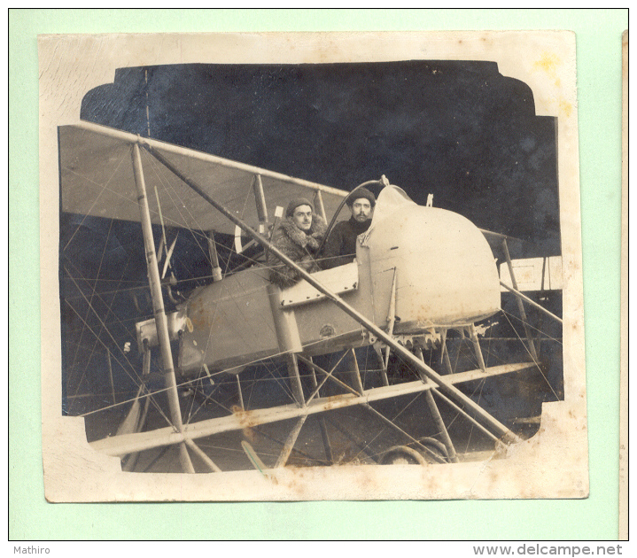 PHOTO D'avion Biplan , Deux Photos à Identifier ; Format : 10,3/9 Et 12/9 - Sonstige & Ohne Zuordnung