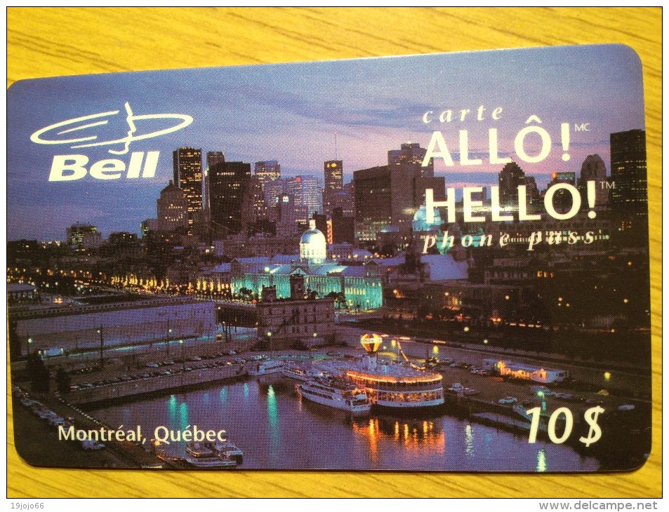 Rarer Prepaid Card   - 10 $ Bell Montreal / Quebec -  Used - - Canada