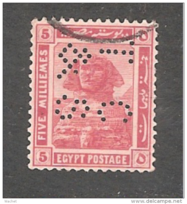Perfin Perforé Firmenlochung Egypt YT 61 TC & S Thomas Cook And Son - 1915-1921 Britischer Schutzstaat