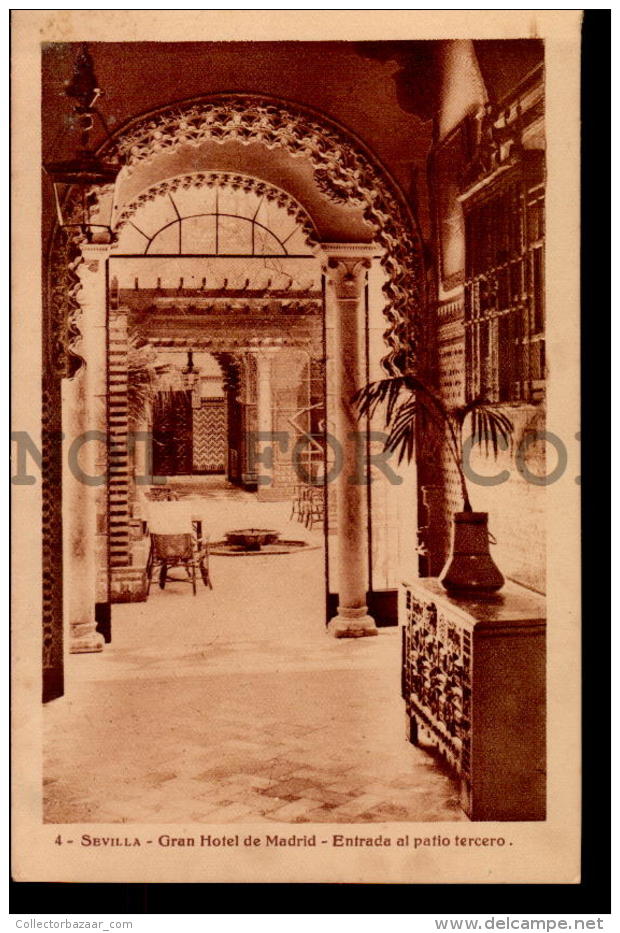SEVILLA GRAN HOTEL MADRID Vintage Original Ca1900 POSTCARD CPA AK (W4_3168) - Alberghi & Ristoranti