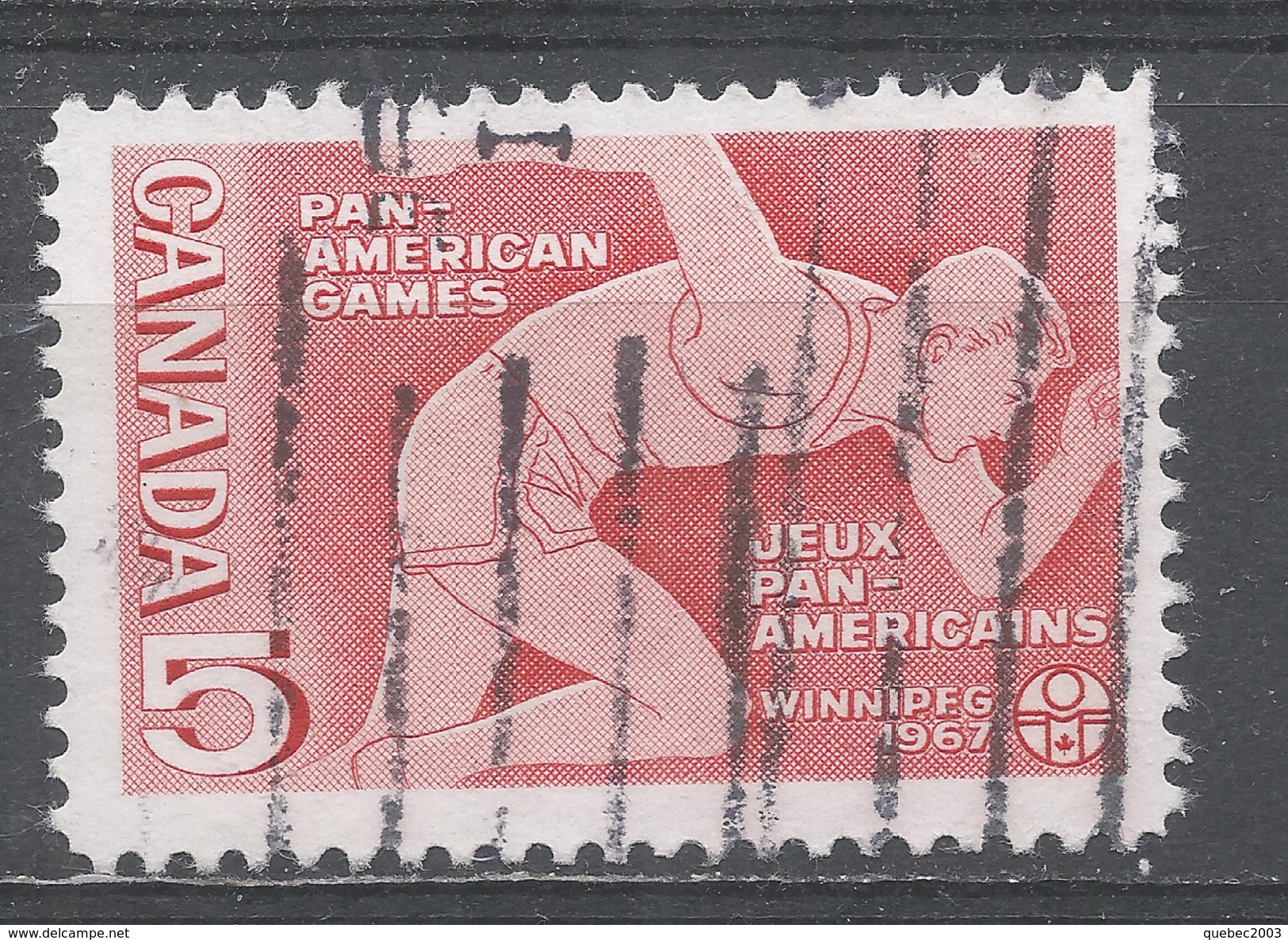 Canada 1967. Scott #472 (U) Runner, Pan-American Games ** Complet Issue - Oblitérés