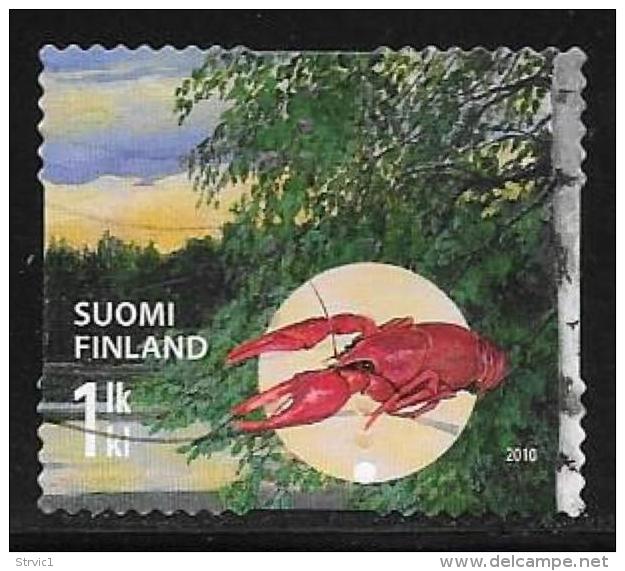 Finland, Scott # 1362a Used Autumn Forest, Crayfish, 2010 - Used Stamps