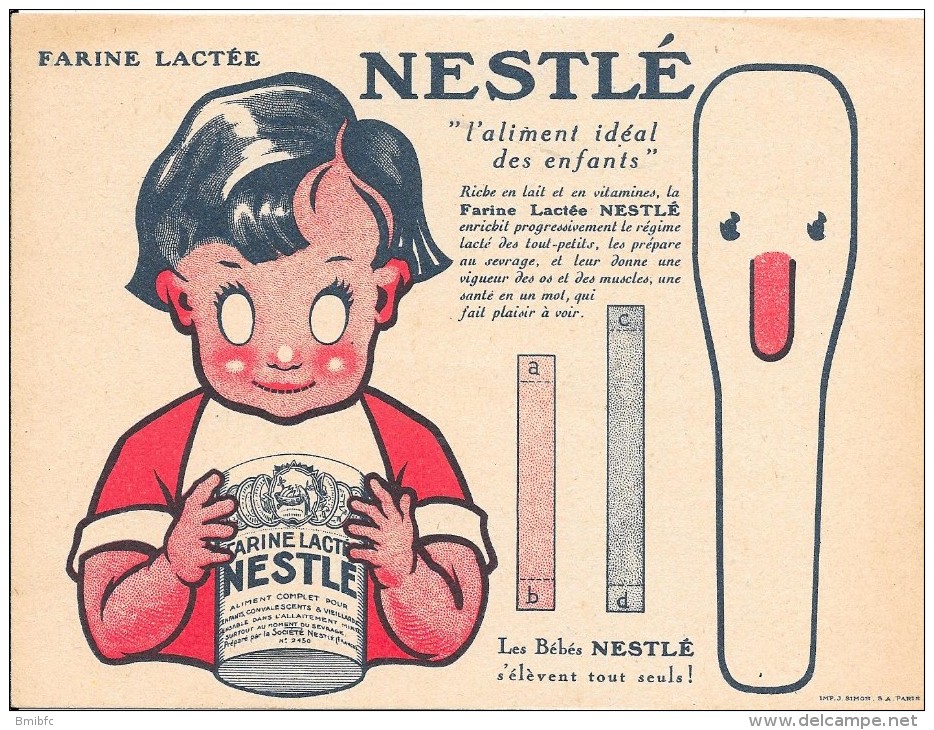 Découpi Publicitaire Nestlé . - Children