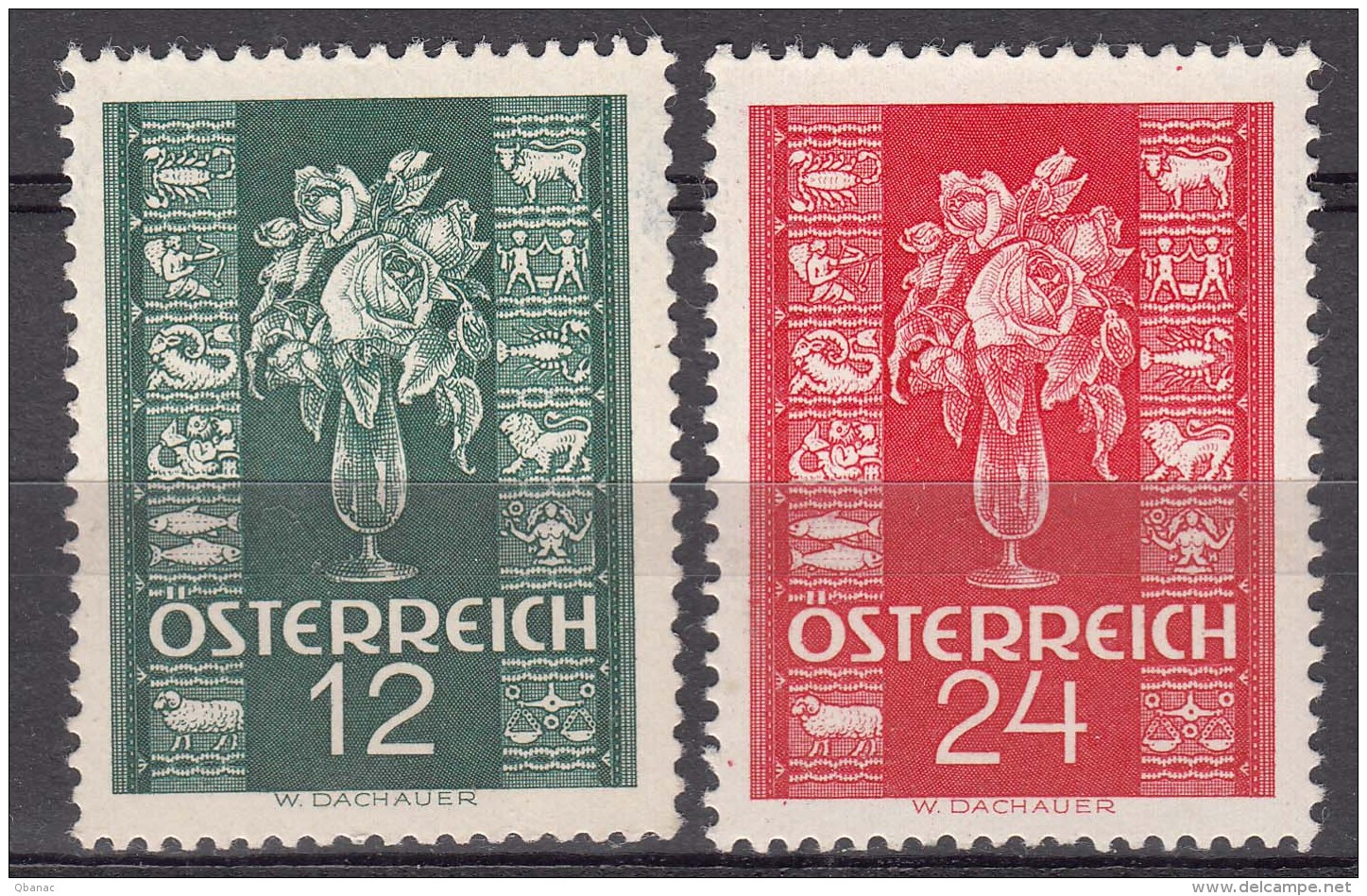 Austria Flowers 1937 Mi#658-659 Mint Never Hinged - Ungebraucht