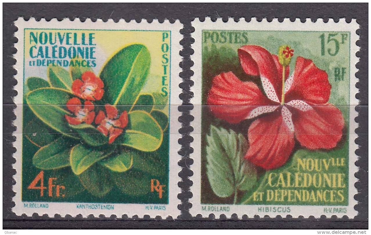 New Caledonia Flowers 1958 Mi#288-289 Mint Never Hinged - Unused Stamps