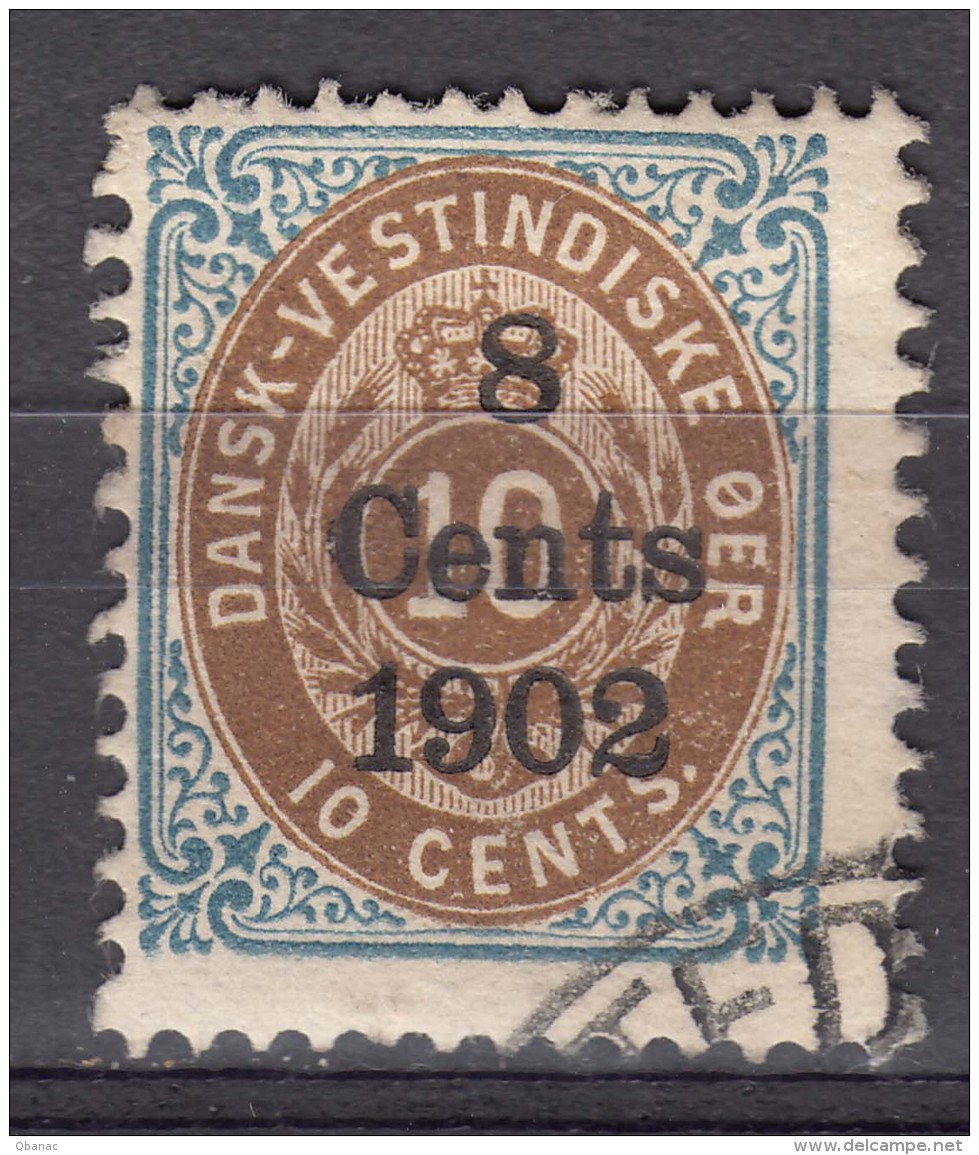 Denmark Danish Antilles (West India) 1902 Normal Frame Mi#26 I, Used - Danemark (Antilles)