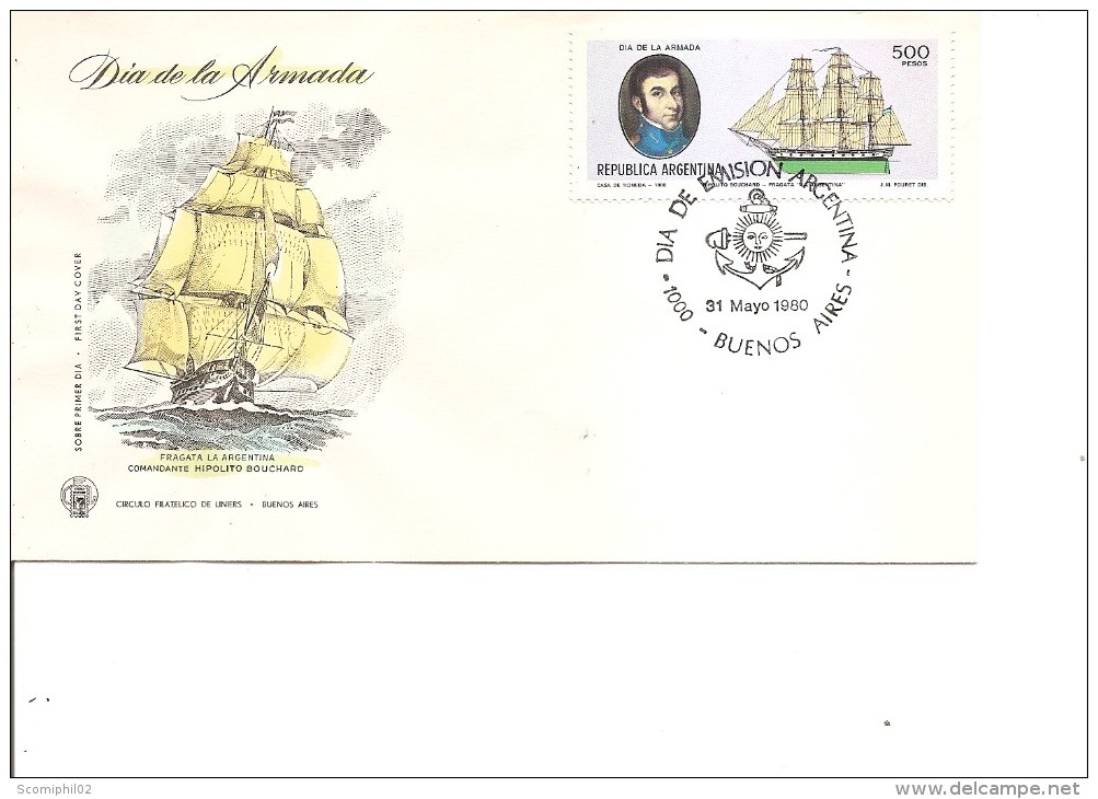 Bateaux -Voiliers ( FDC D'Argentine De 1980 à Voir) - Schiffe