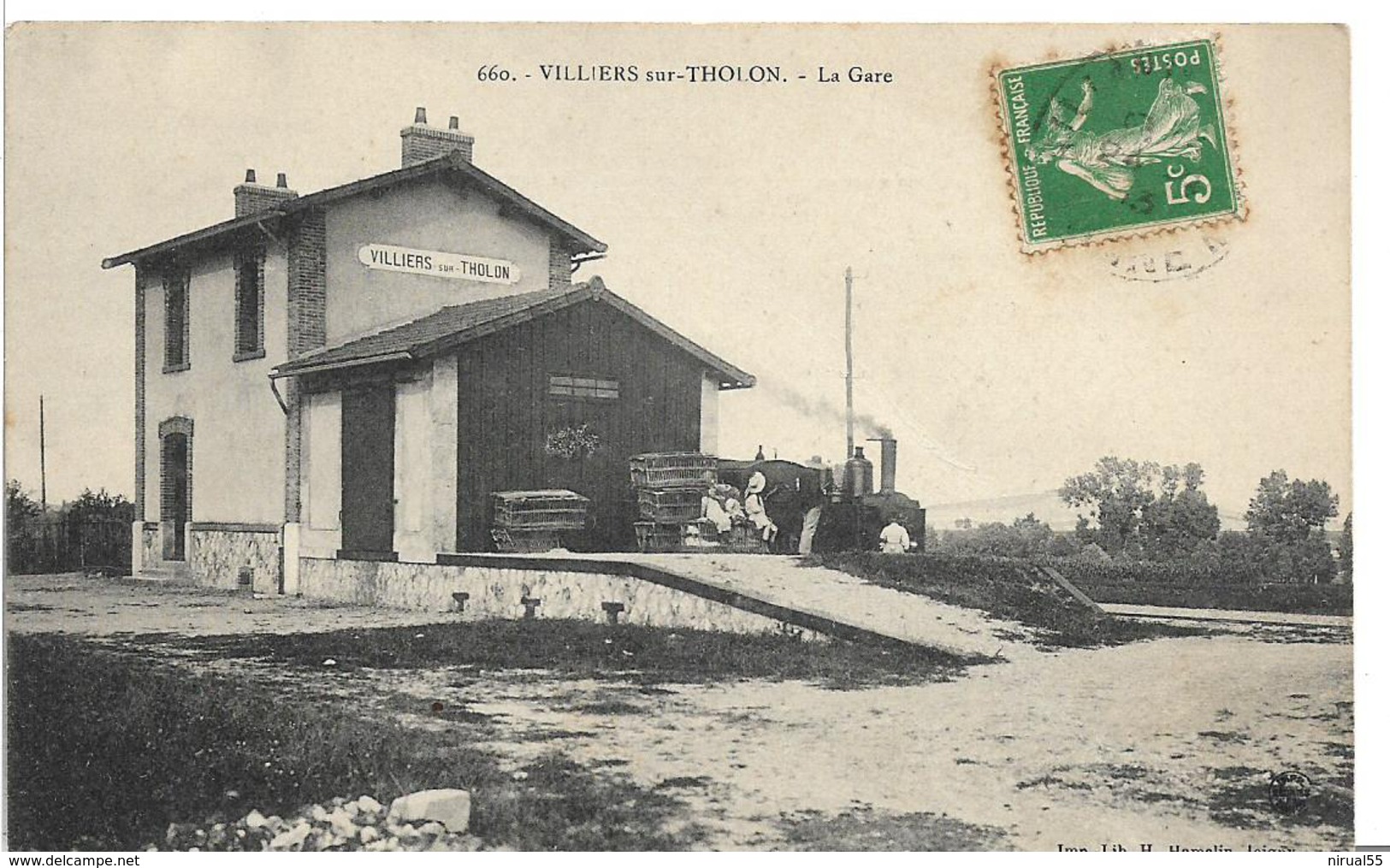 Yonne VILLIERS SUR THOLON La Gare .  .....MC - Autres & Non Classés