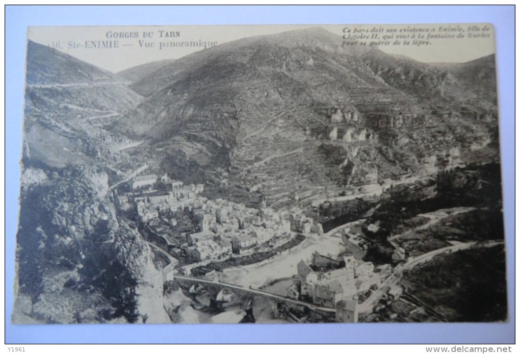 CPA 48 LOZERE SAINTE ENIMIE. Vue Panoramique. 1925. - Autres & Non Classés