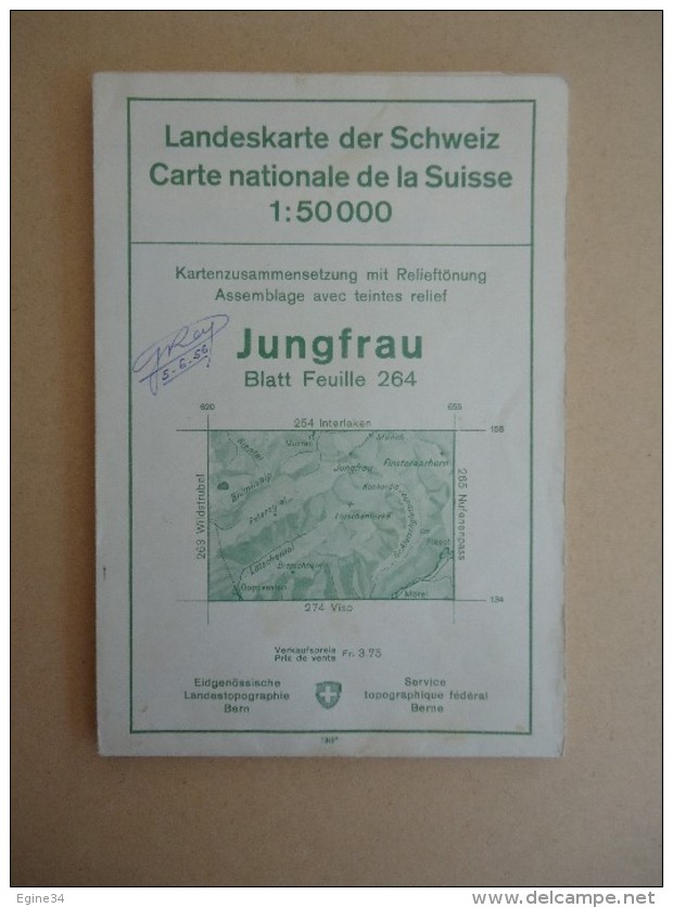 SUISSE / SCHWEIZ - Carte Nationale - 1: 50.000 - JUNGFRAU  - Blatt Feuille 264 - - Topographische Kaarten