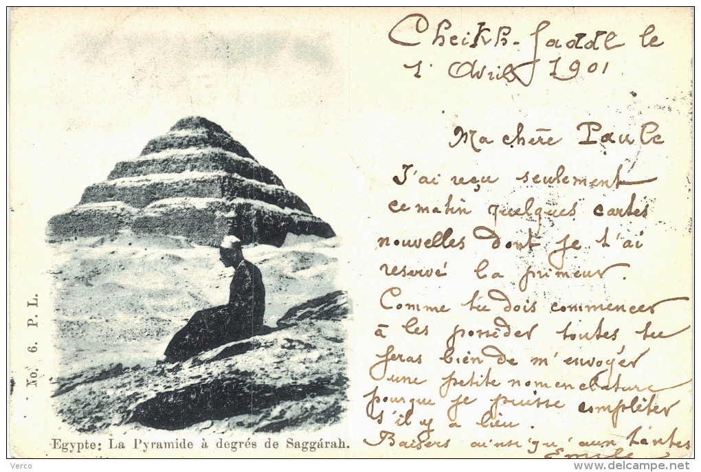 Carte Postale Ancienne De PYRAMIDE De SAGGARAH - Pyramiden