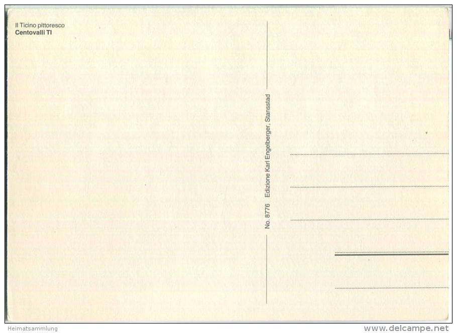 Centovalli - Il Ticino Pittoresco - Ansichtskarte Großformat - Centovalli