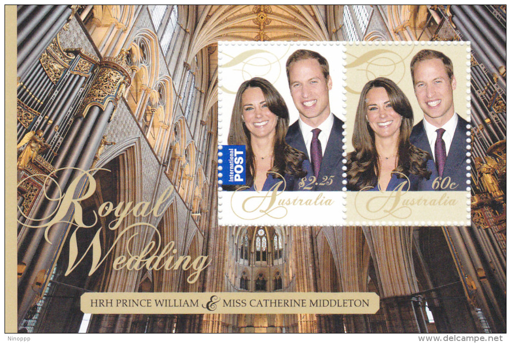 Australia 2011 Royal Wedding Of Prince William And Kate Middleton, Miniature Sheet MNH - Neufs