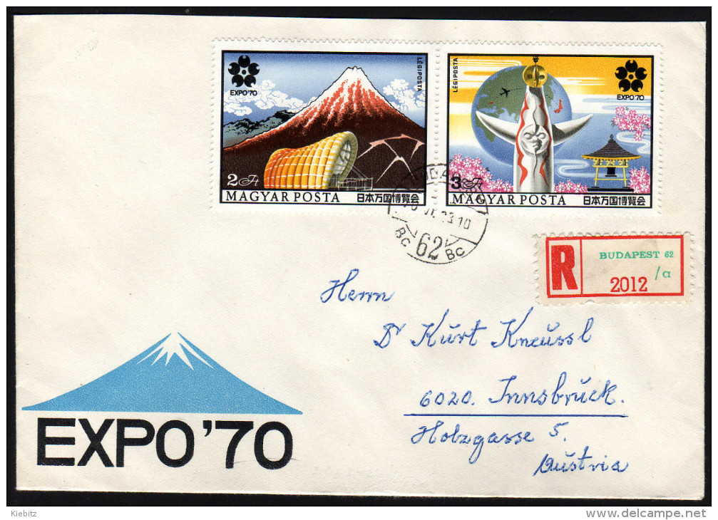 UNGARN 1970 - Weltausstellung Osaka EXPO'70 - Reco Brief - 1970 – Osaka (Japan)