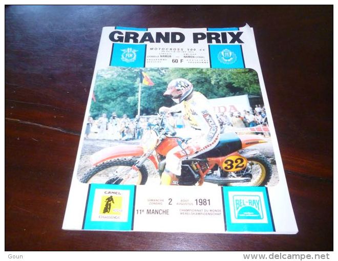 CB10LC163 Programme Grand Prix Motocross Citadelle Namur 1981 Moto Cross - Motos