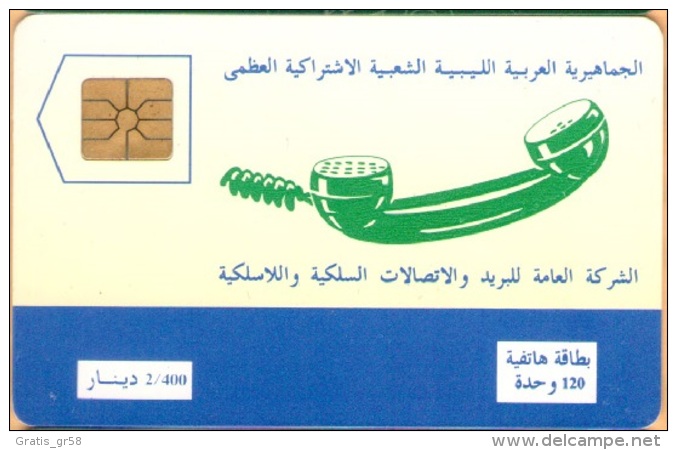 Libya - LBY-03, General Posts And Telecommunications Co. (GPTC), Telephone Receiver, 2.000ex, 1992, Mint - Libia
