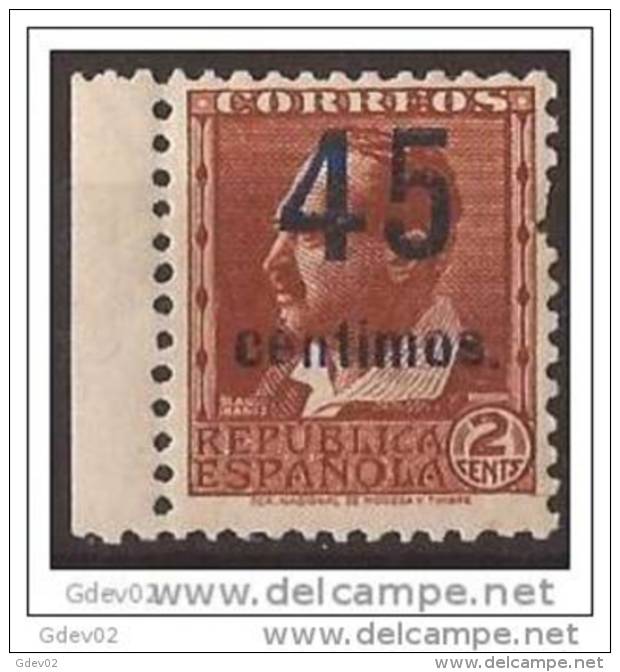 ESNE28SGDEV-L3276TCES.España Spain Espagne. BLASCO IBAÑEZ SOBRECARGADO.1938. (Ed NE 28**)  Sin Chanela BONITO - Escritores