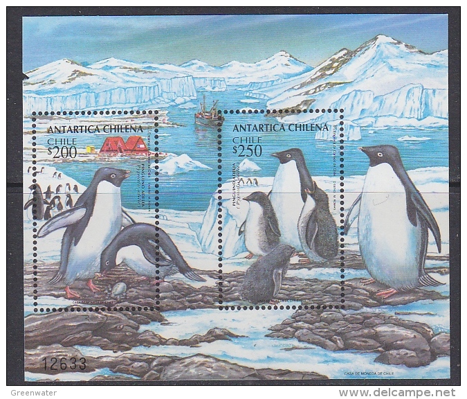 Chile 1993 Antarctica / Penguins M/s  ** Mnh (31699E) - Chili