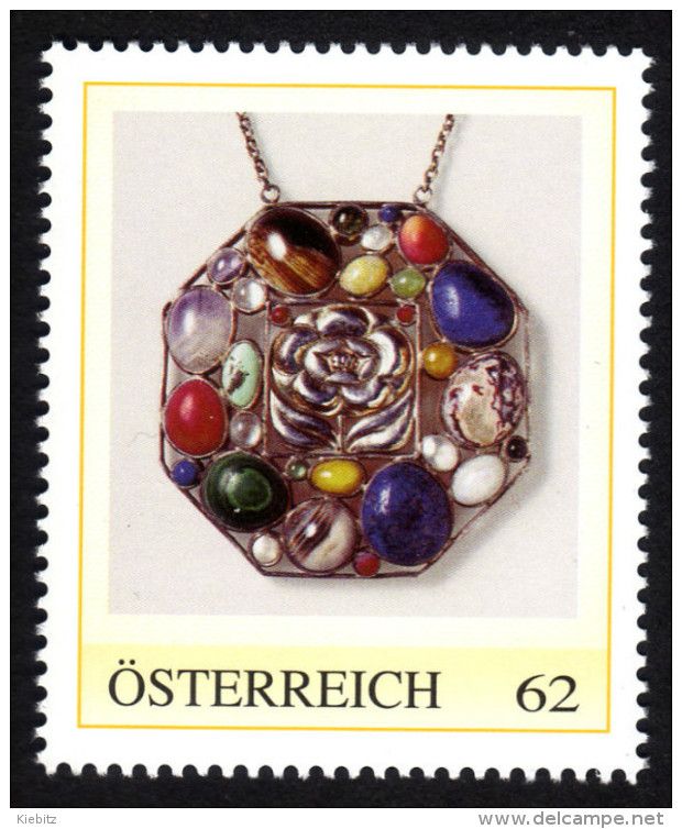 ÖSTERREICH 2011 ** Jugendstil Anhänger Mit Edelsteinen, Mineralien - PM Personalisierte Marke - MNH - Mineralien