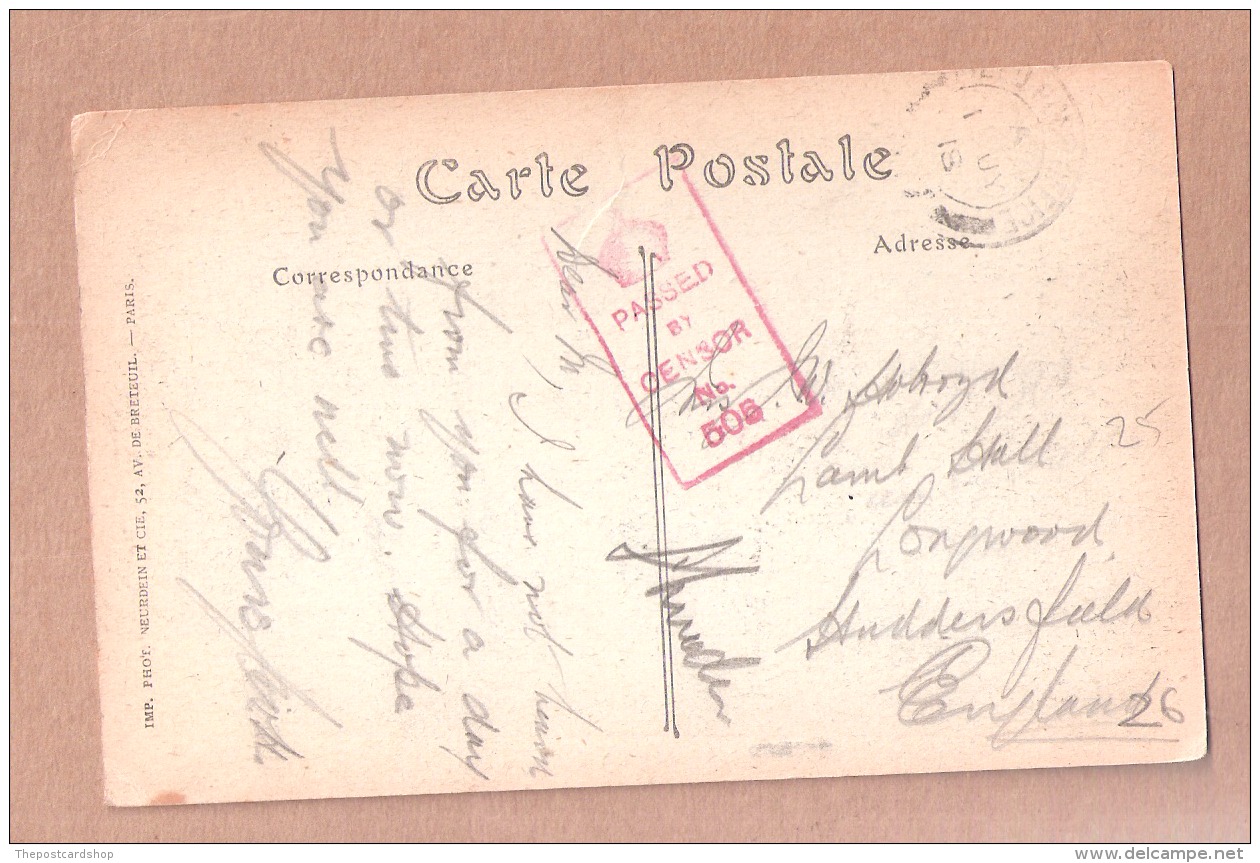 PASSED BY CENSOR No.505 ? MILITARY POSTMARK Field Post Office ? CASSEL Château Des Genêts Achat Immédiat - Cassel